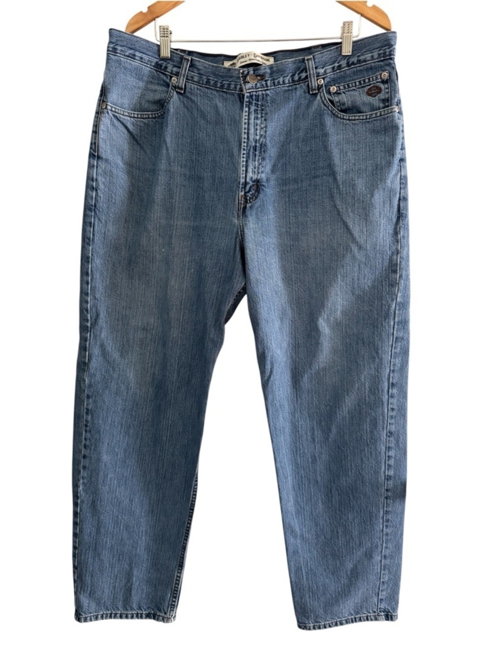 Harley Davidson Straight Leg Jeans Biker Denim 38